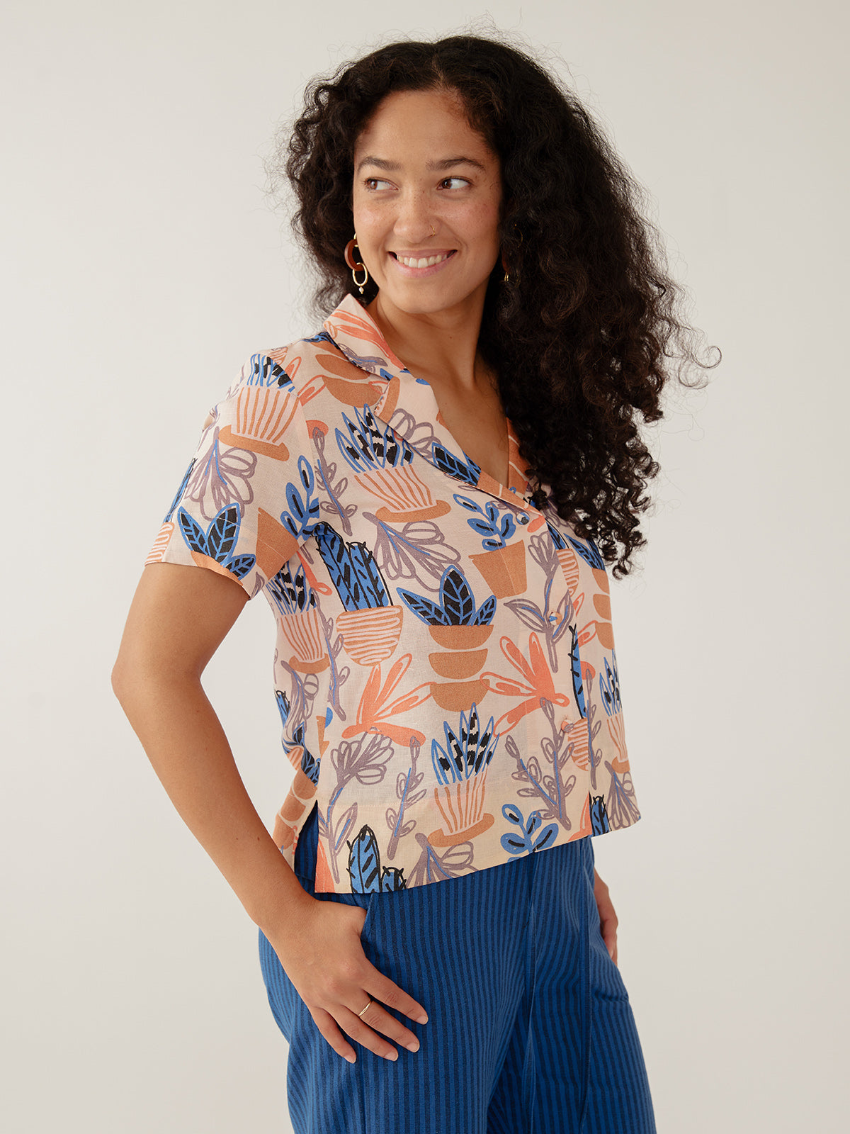 Camp Shirt - Pastel Cacti