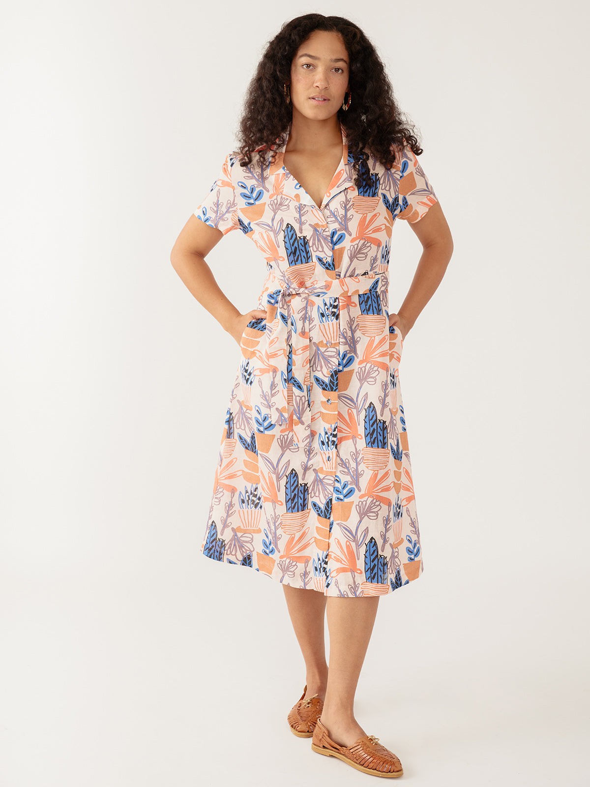 Charlie Dress - Pastel Cacti
