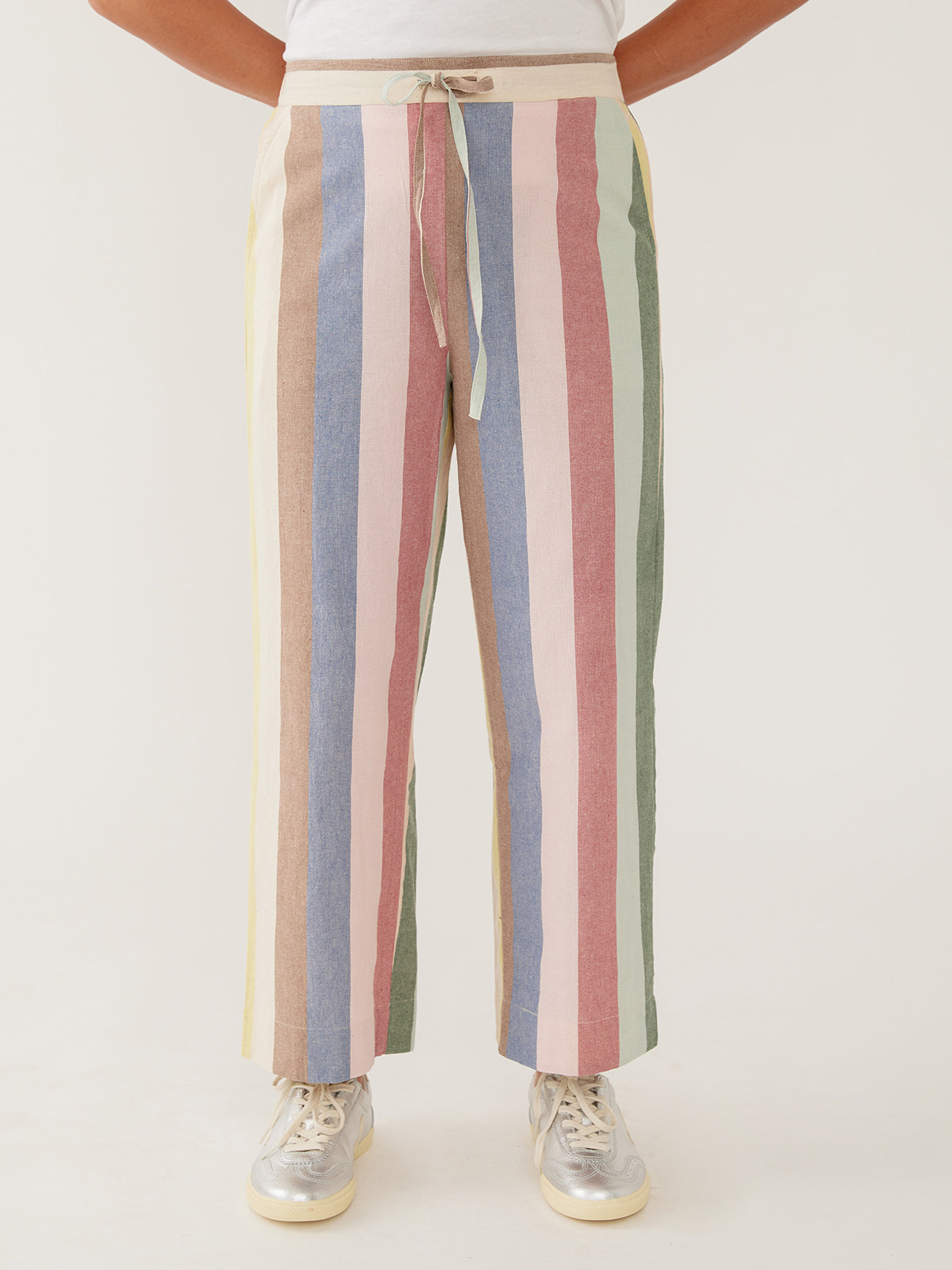 Emmy Drawstring Pant - Vintage Rainbow