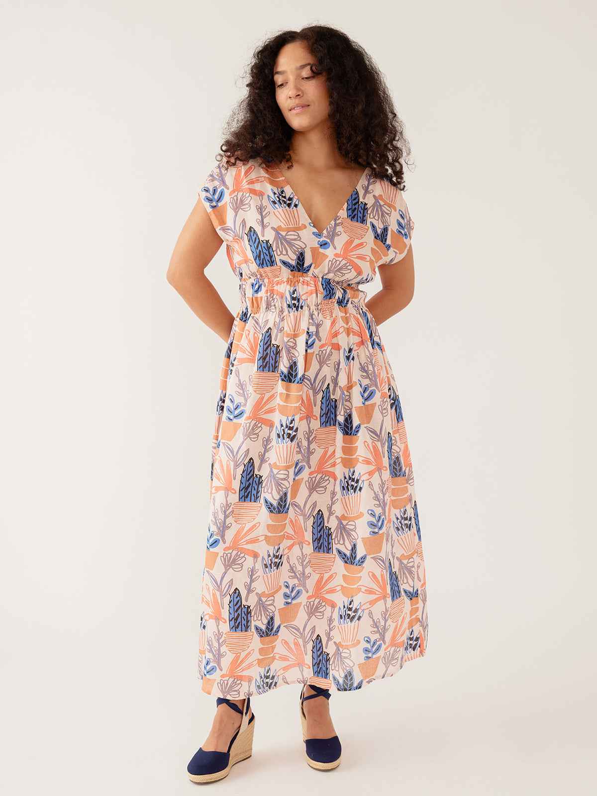 Hattie Dress - Pastel Cacti