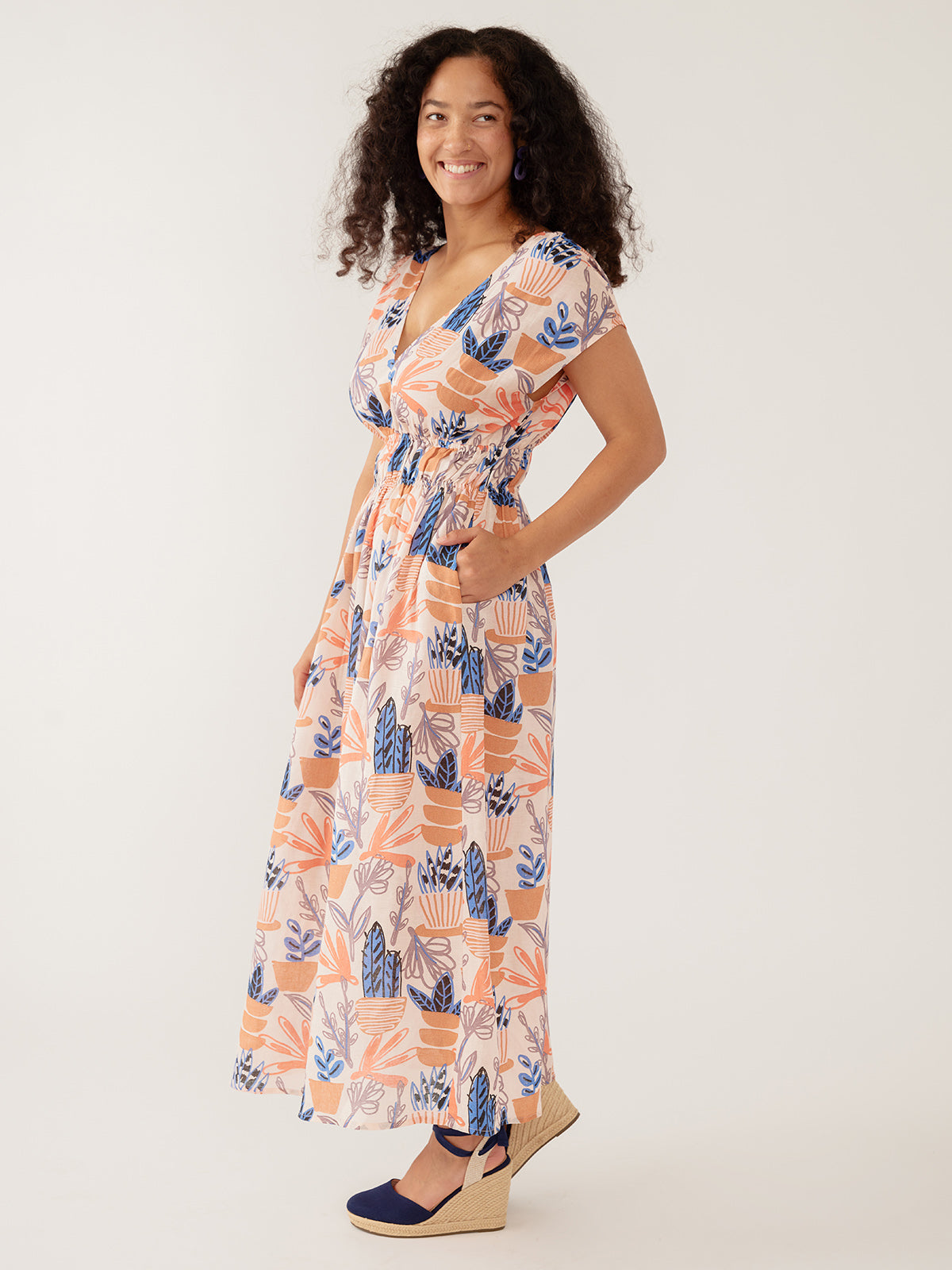 Hattie Dress - Pastel Cacti
