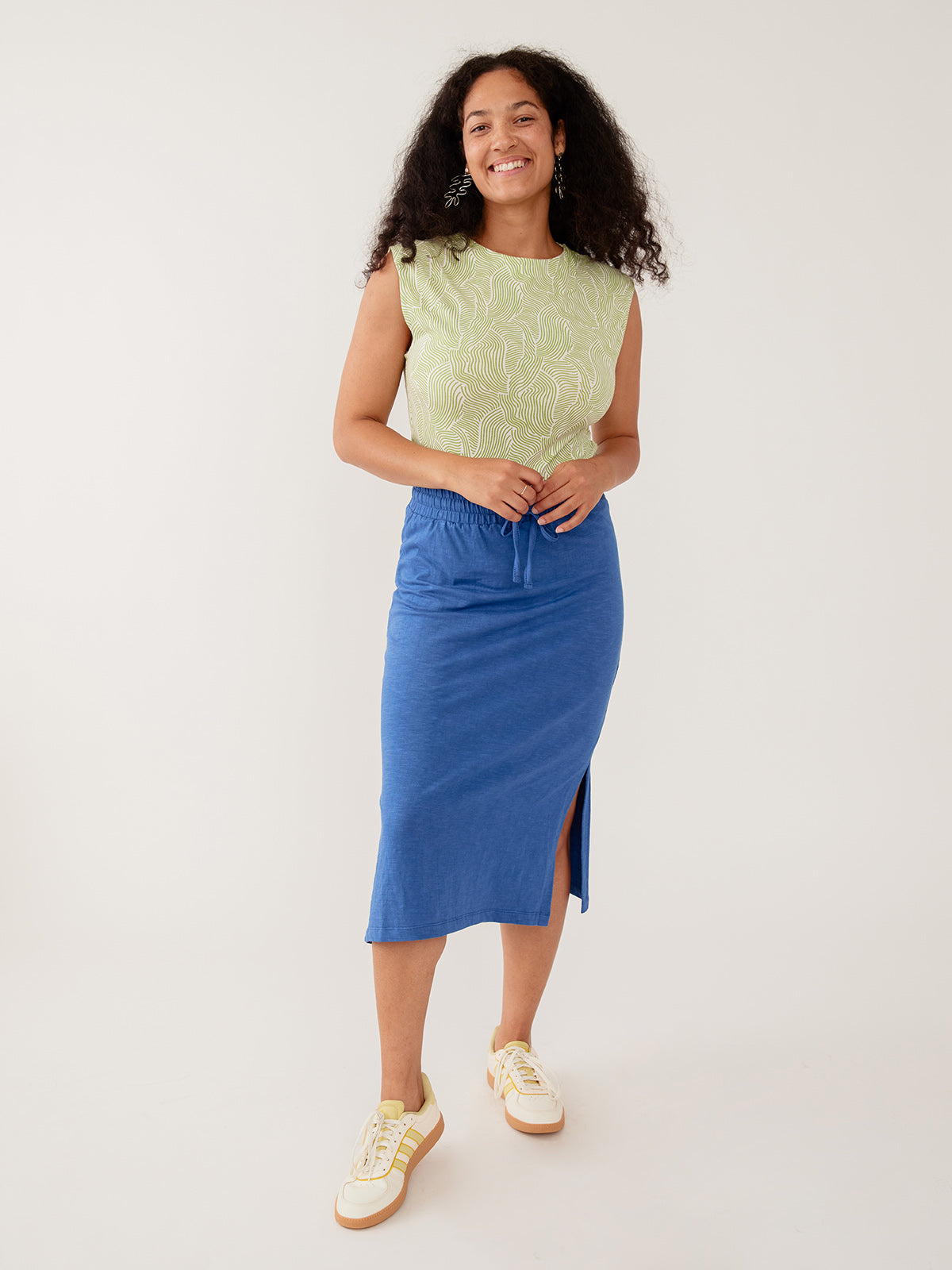 Isla Skirt - Cerulean Slub