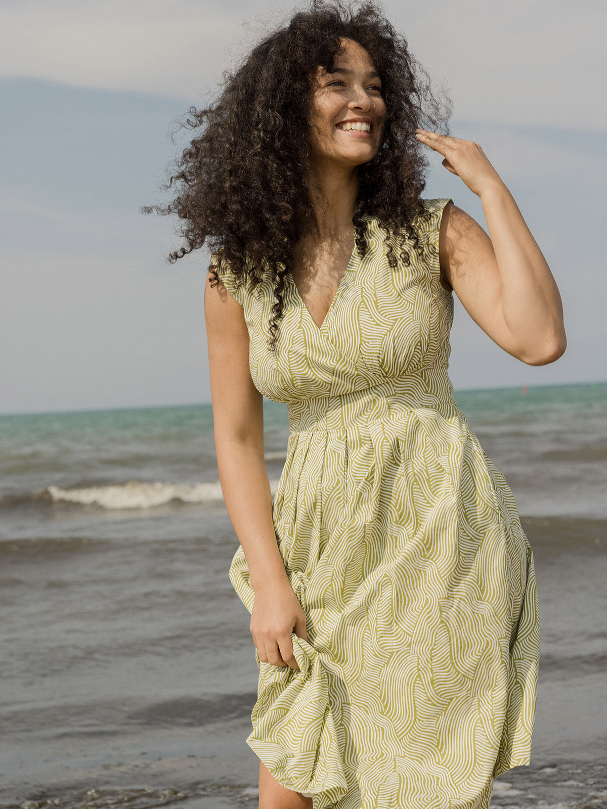Lucille Dress - Waves Green