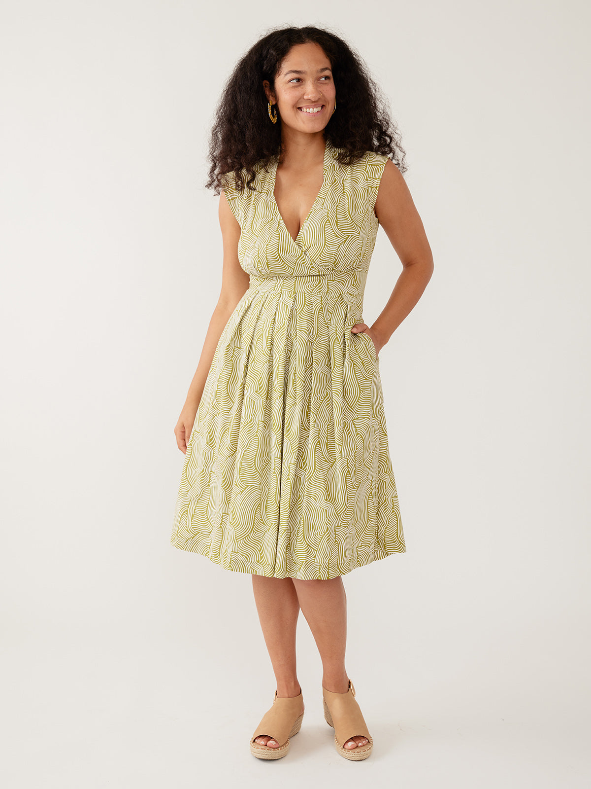 Lucille Dress - Waves Green