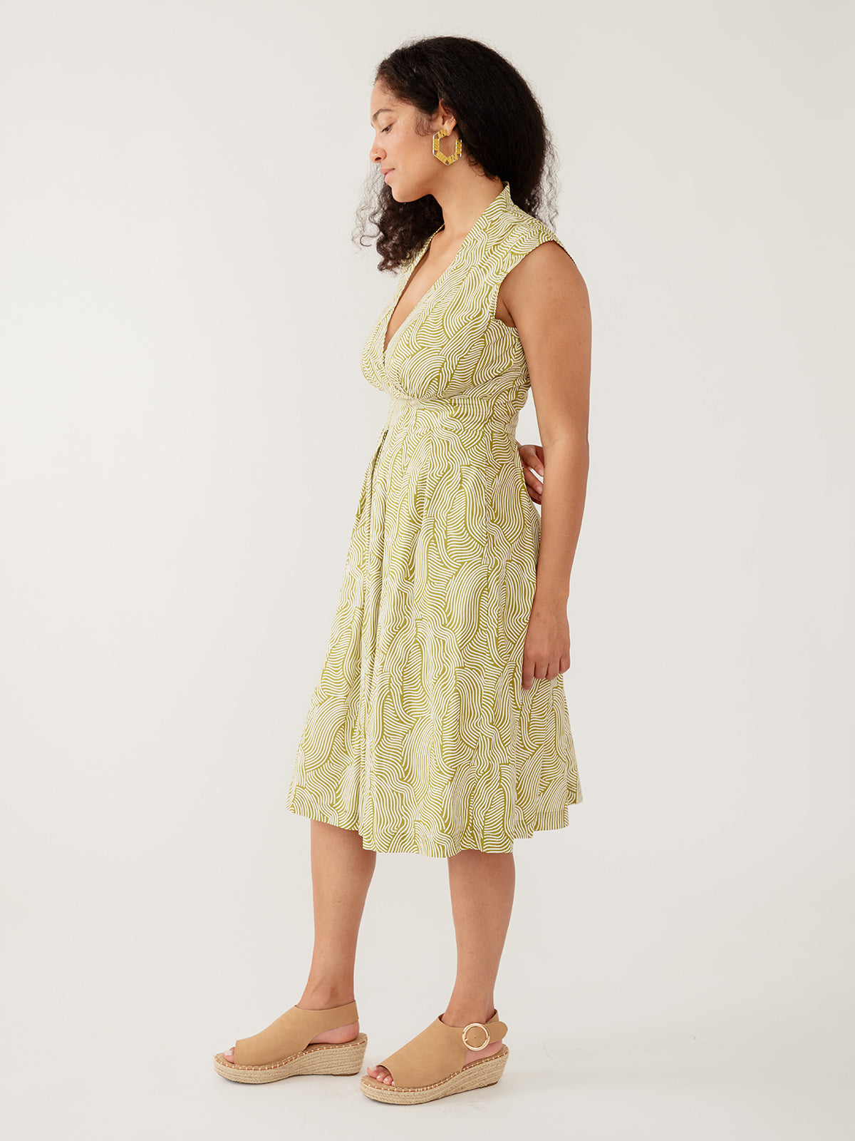 Lucille Dress - Waves Green