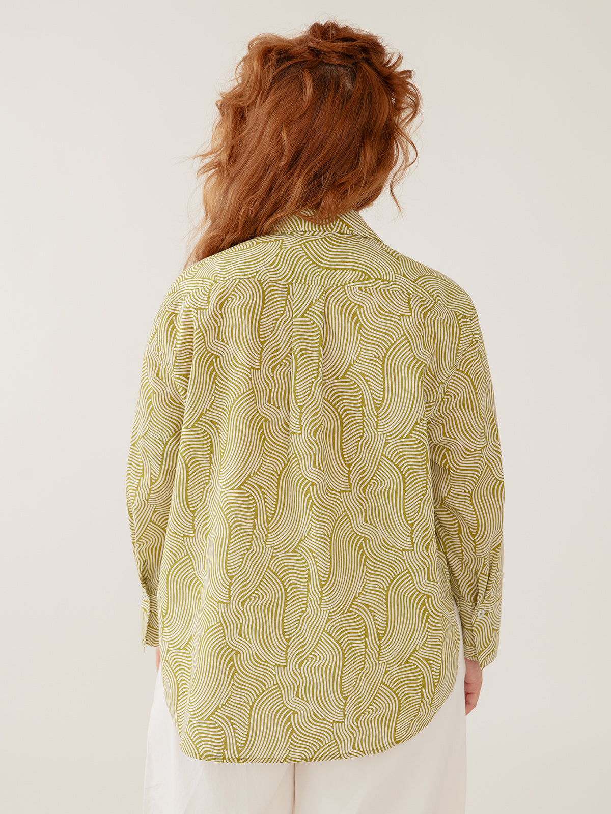 Mae Oversized Top - Waves Green