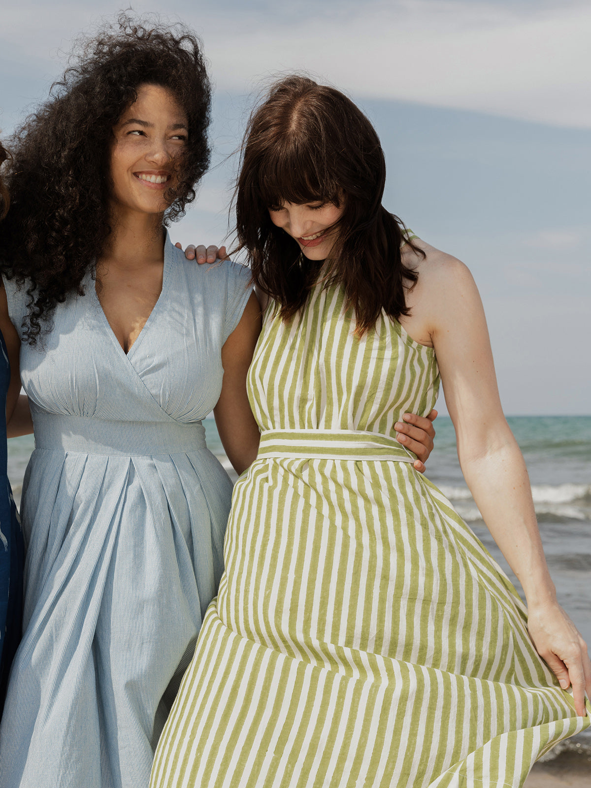 Miranda Dress Green Stripe