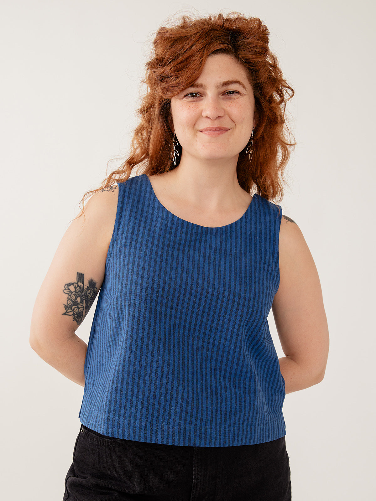 Neko Tank - Cerulean Stripe