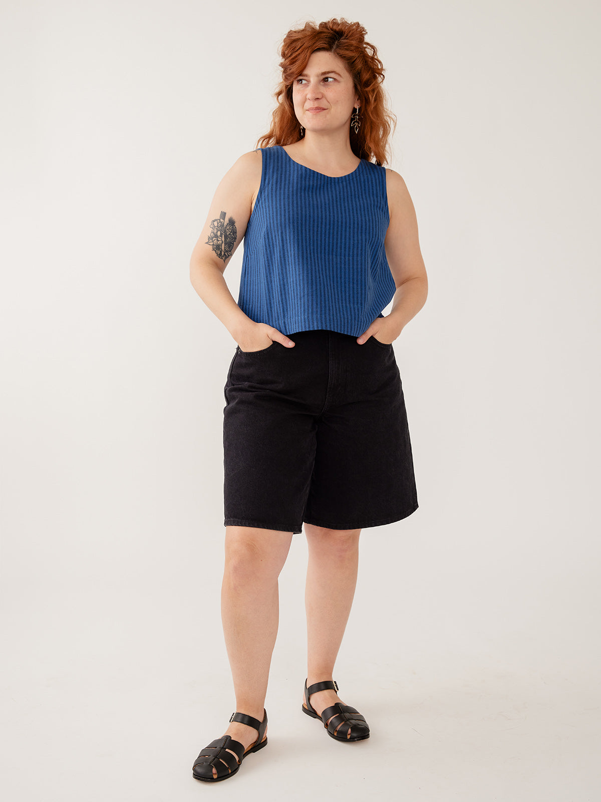 Neko Tank - Cerulean Stripe