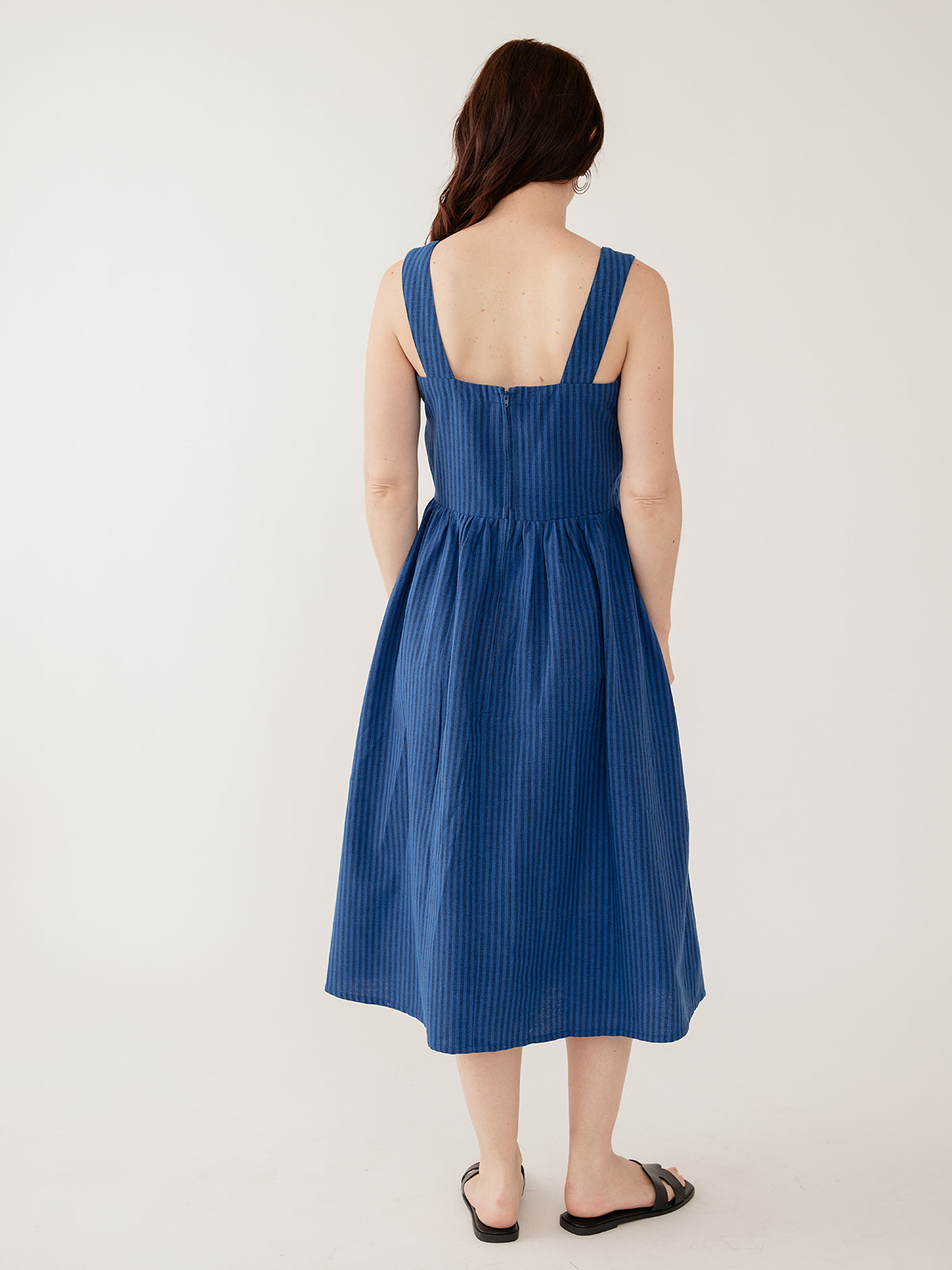 Nikita Dress - Cerulean Stripe