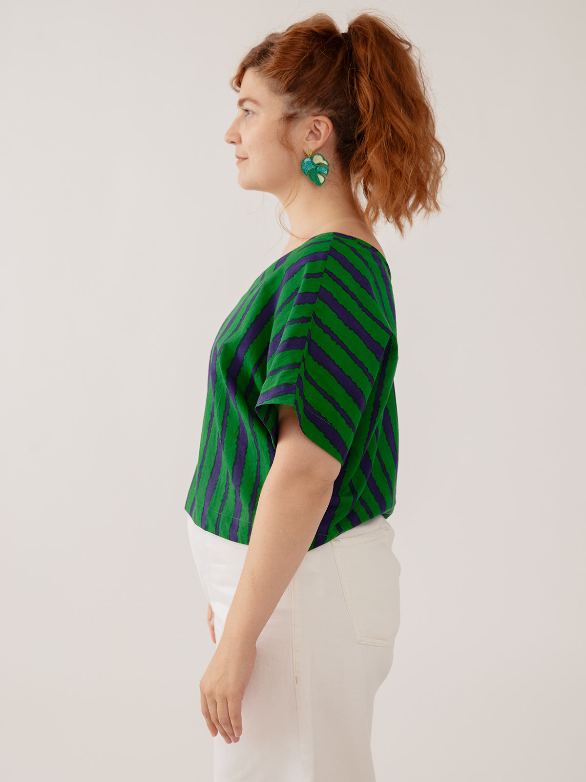 Riley V-Neck Dolman Top - Emerald