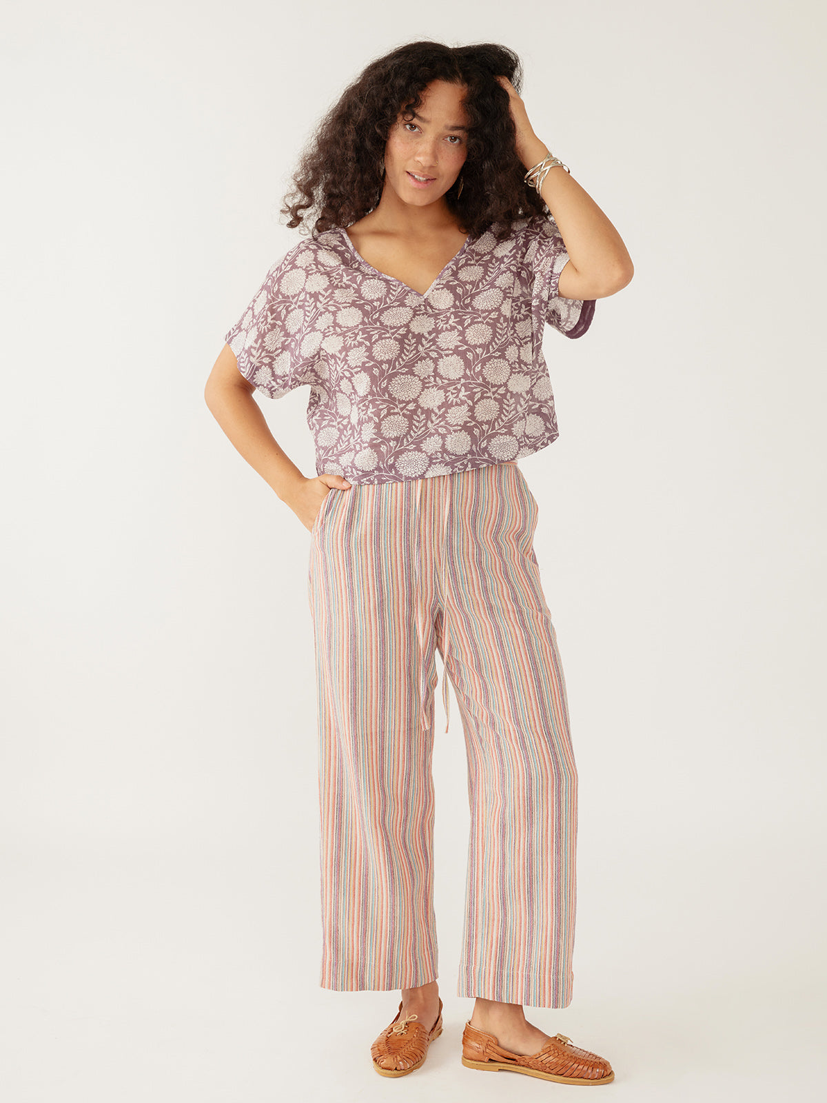 Riley V-Neck Dolman Top - French Lilac