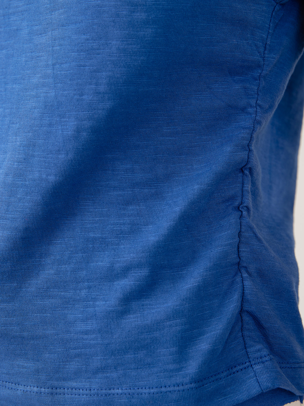 Ruched Top - Cerulean Slub