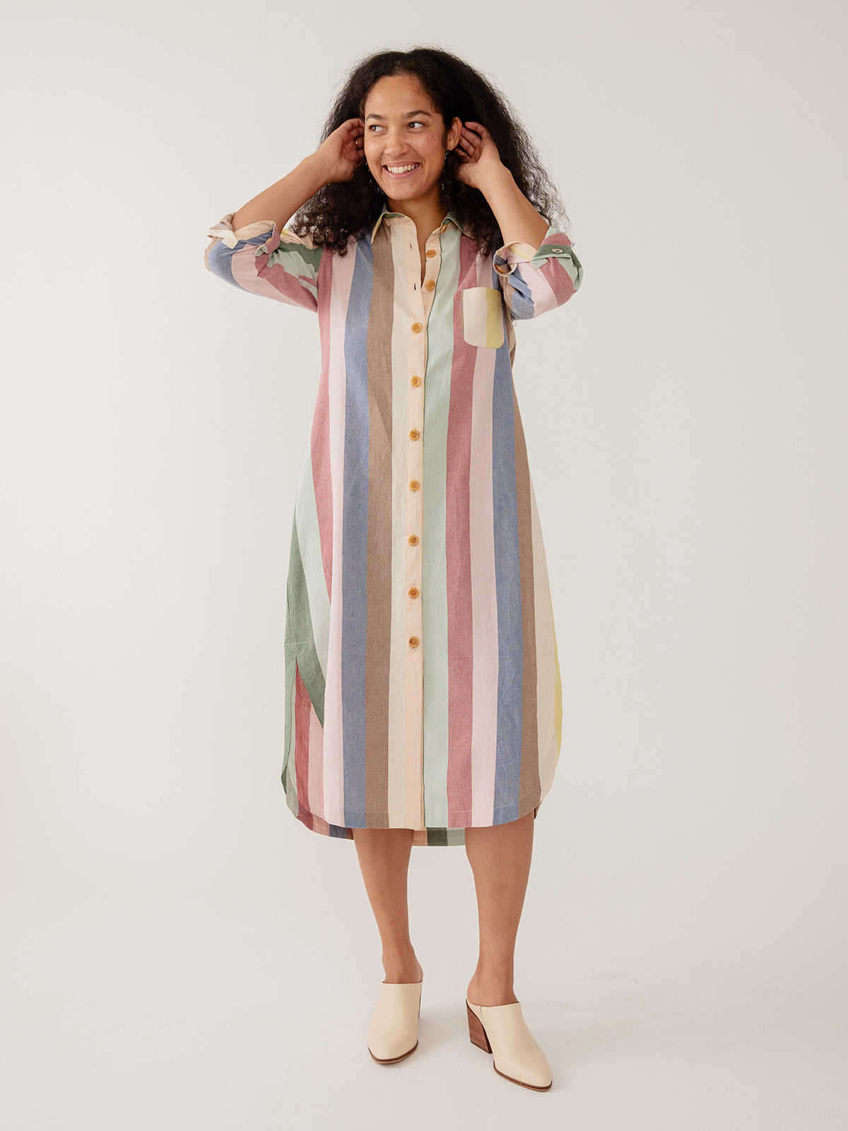 Sutton Shirtdress - Vintage Rainbow