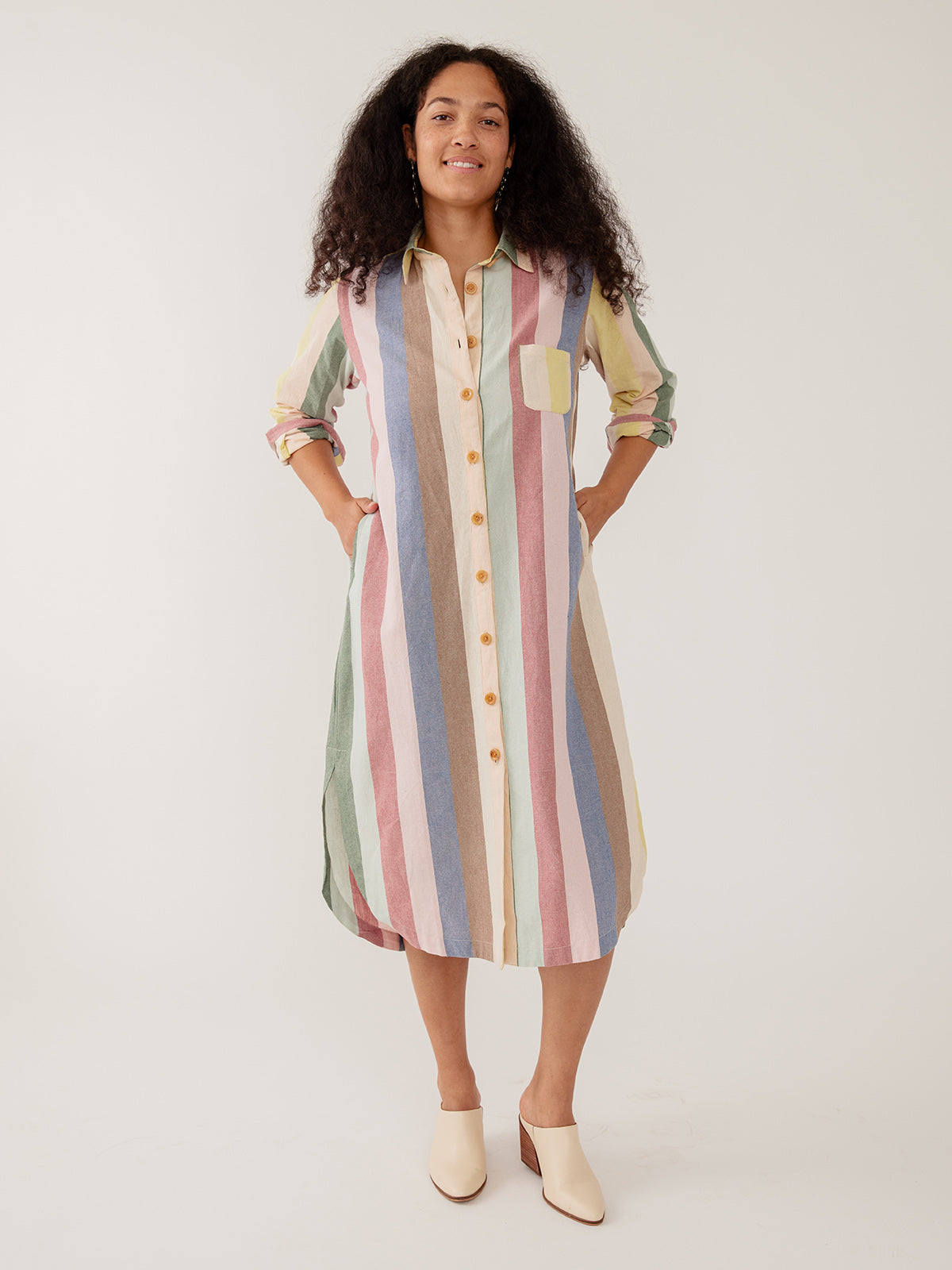 Sutton Shirtdress - Vintage Rainbow