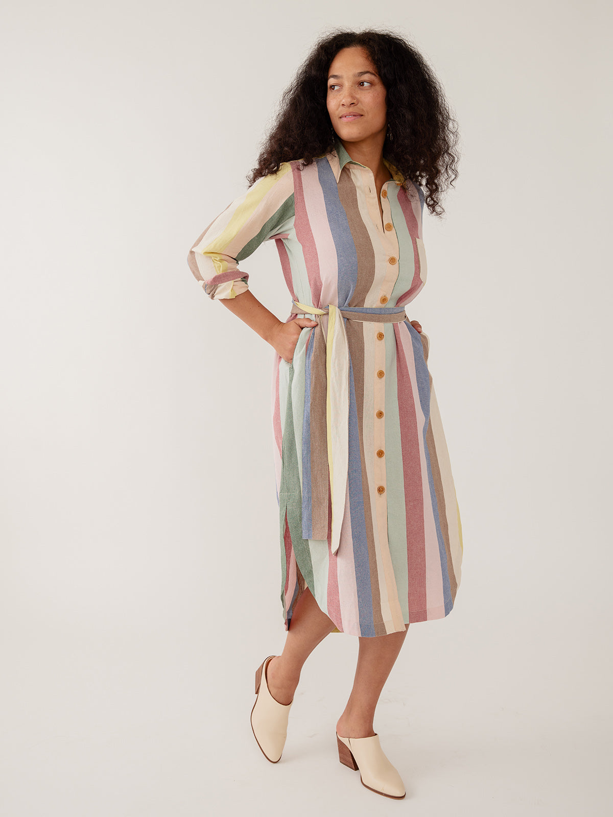 Sutton Shirtdress - Vintage Rainbow