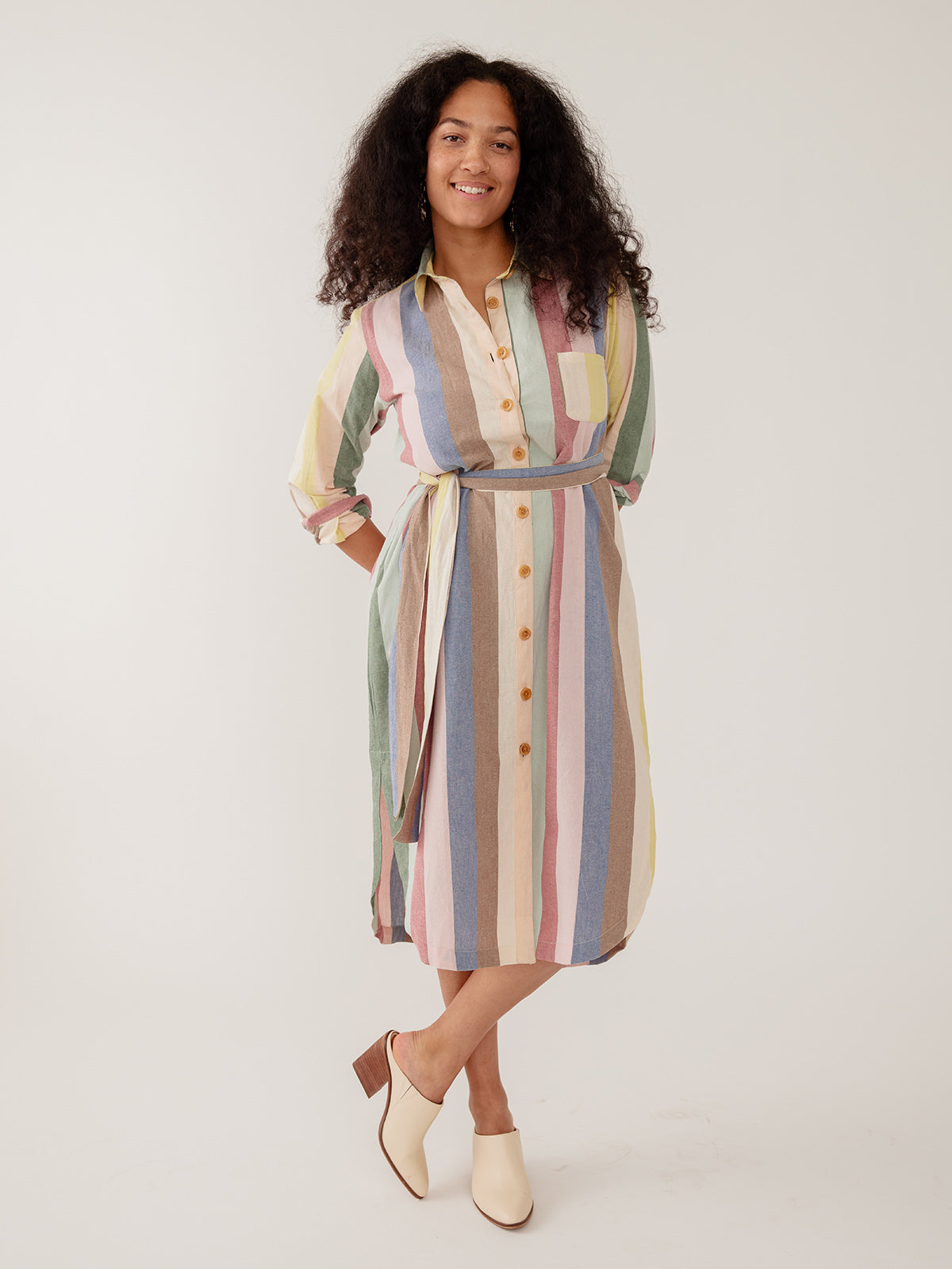 Sutton Shirtdress - Vintage Rainbow