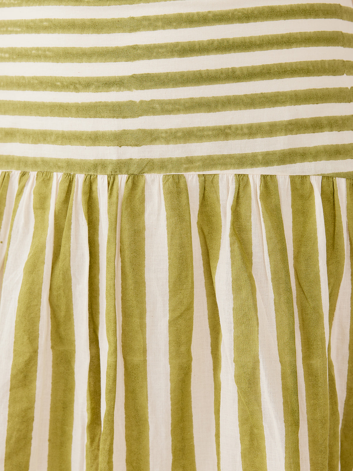 Sylvie Skirt - Green Stripe