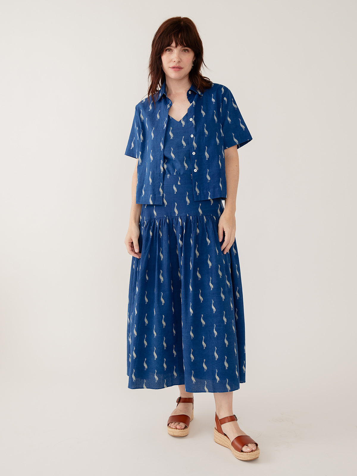 Benji Button Down Shirt - Indigo Goose