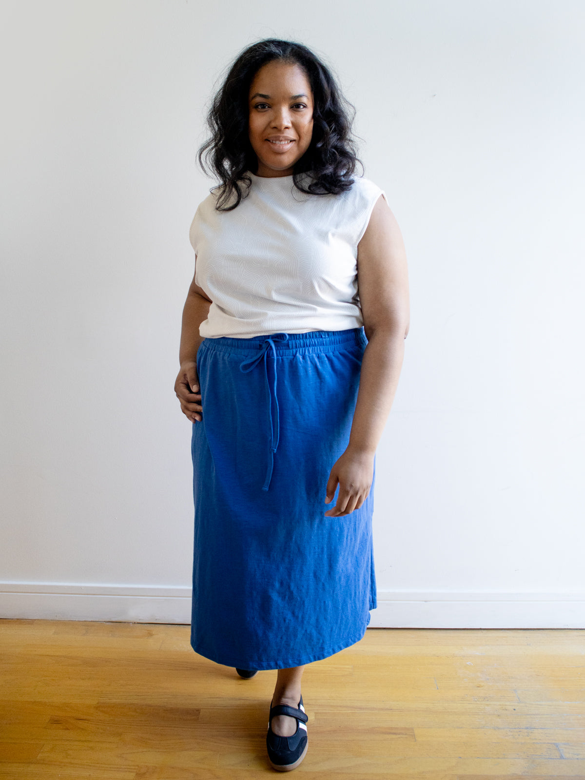 Isla Skirt - Cerulean Slub