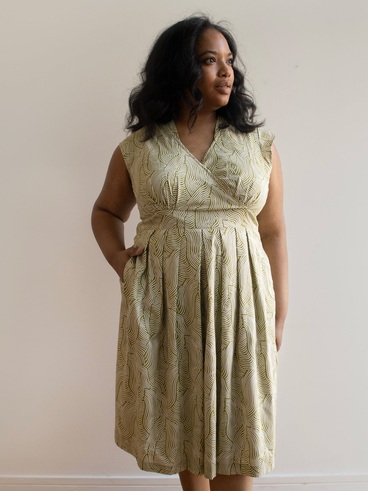 Lucille Dress - Waves Green
