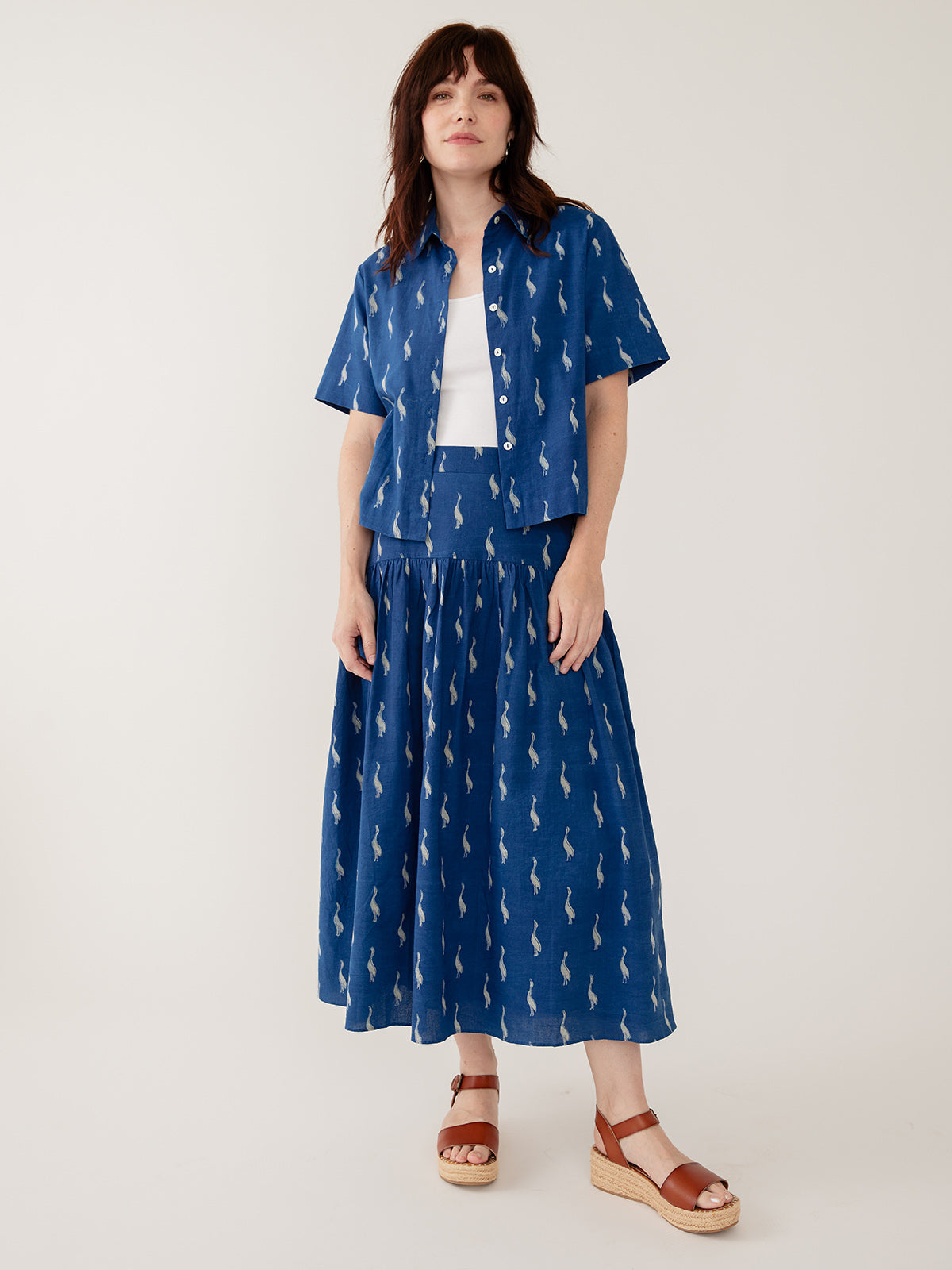 Benji Button Down Shirt - Indigo Goose