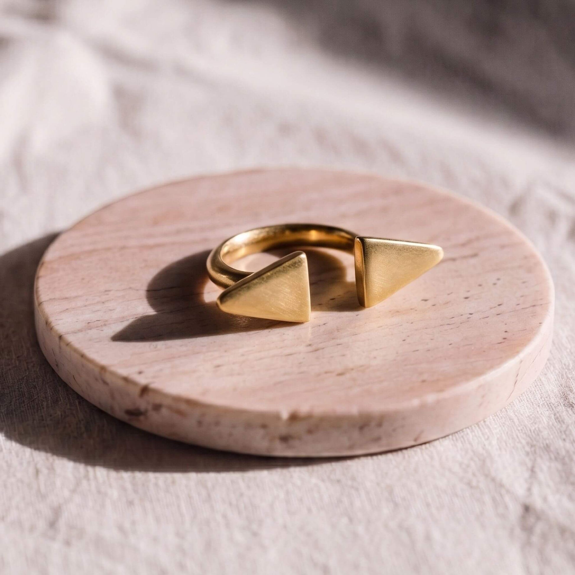 Adjustable Double Triangle Open Ring | Mimi Ecodunia