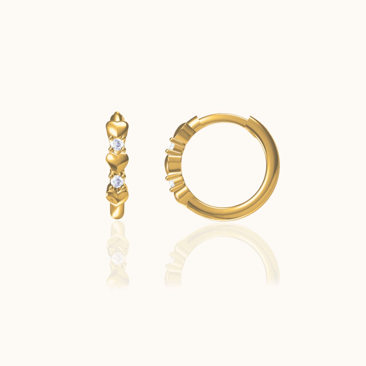 Mini Heart Hoop Earrings