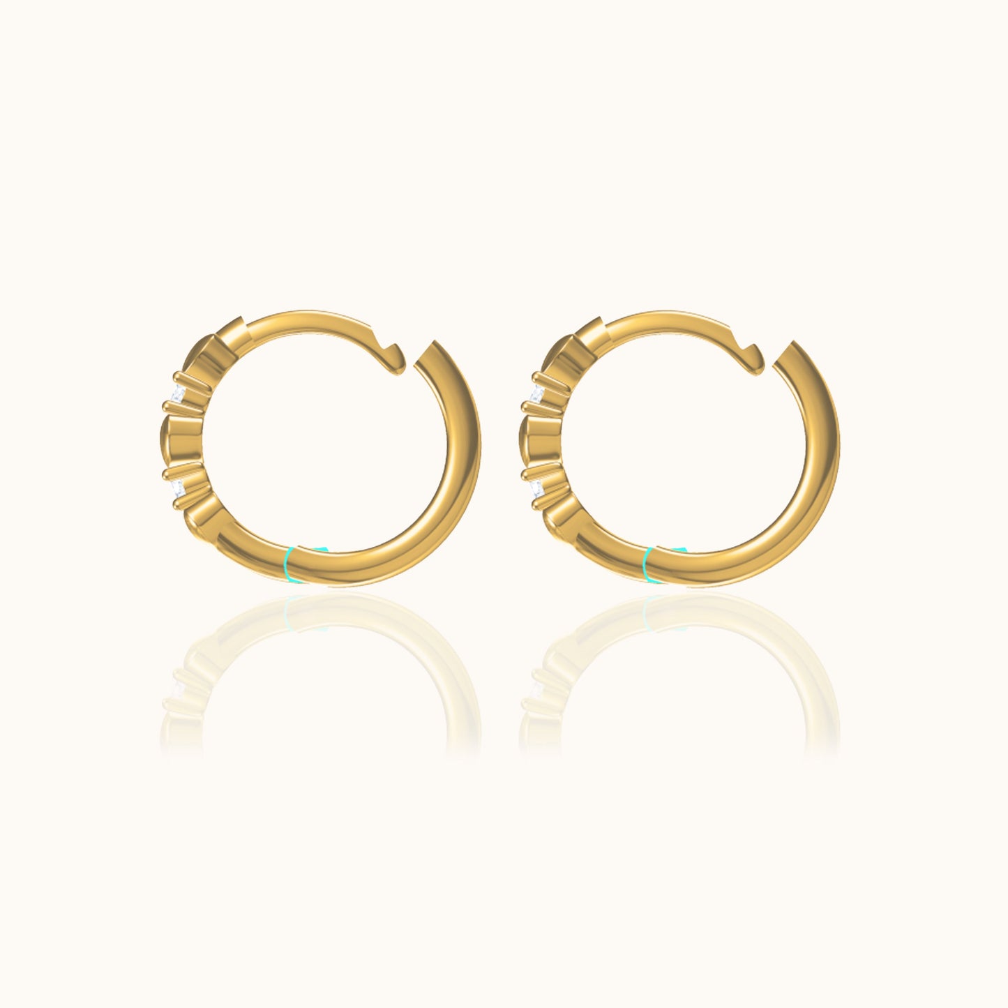 Mini Heart Hoop Earrings