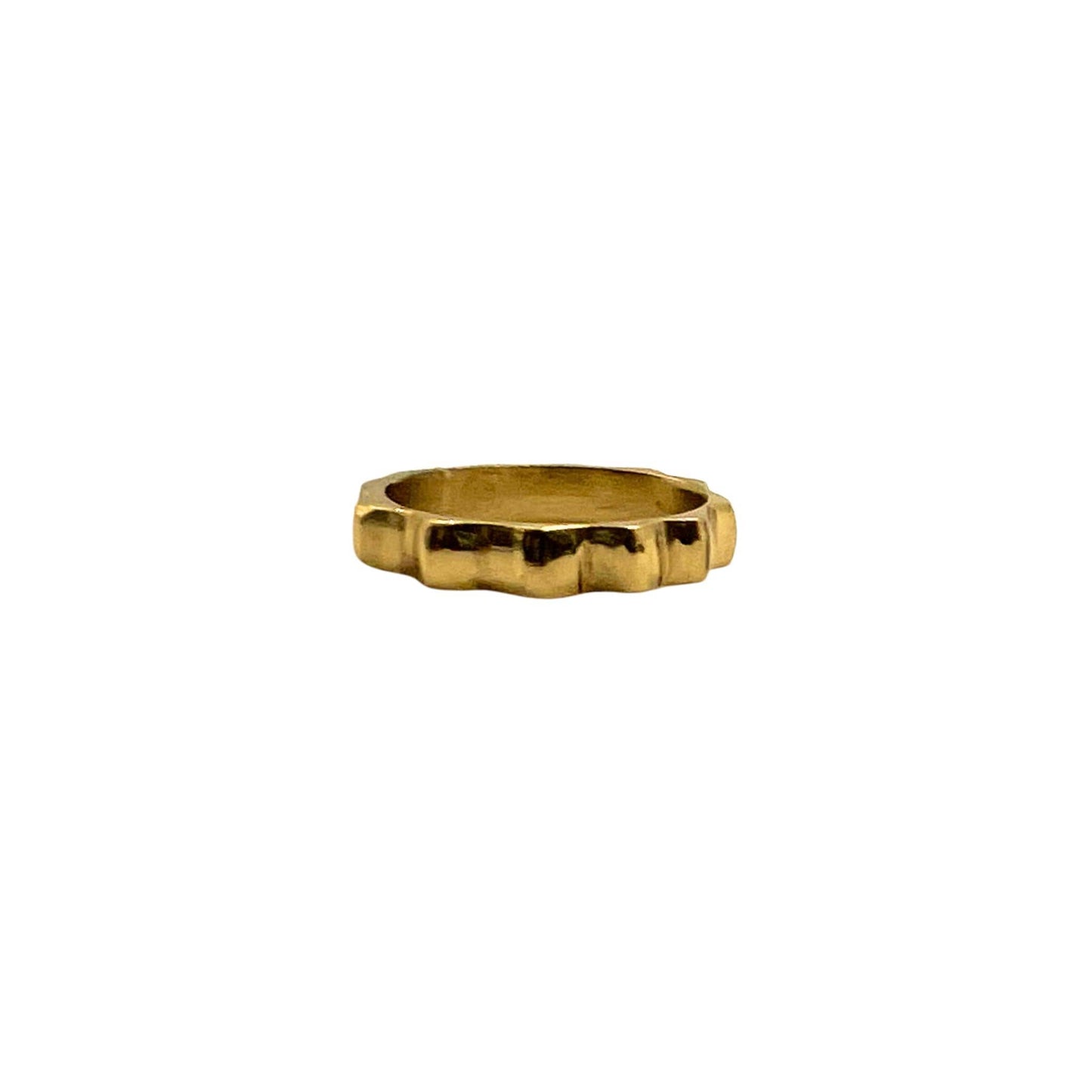 Misi Brass Cobblestone Style Band Ring