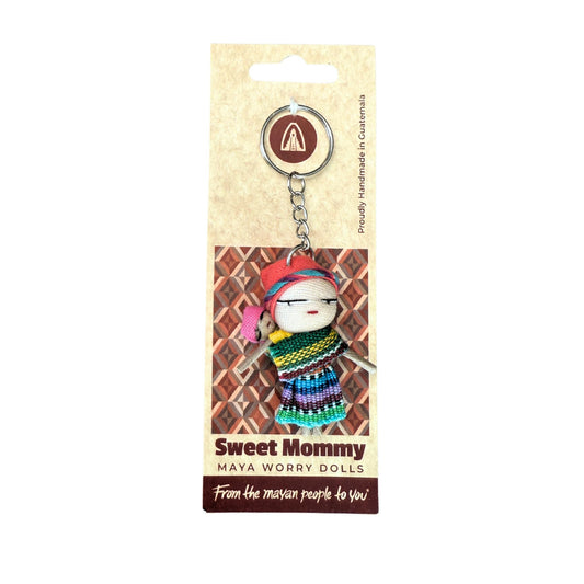Mommy & Me Guatemalan Worry Doll Keychain