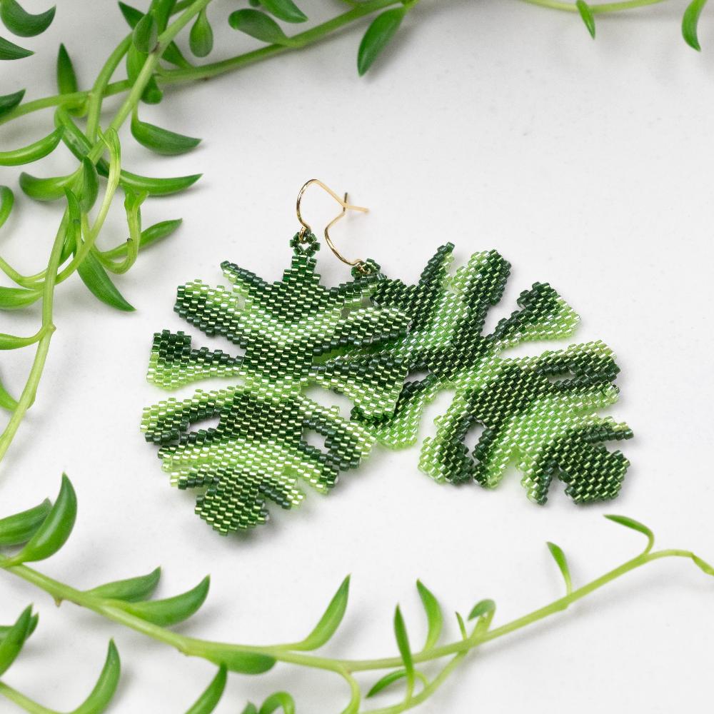 Monstera Leaf Earring