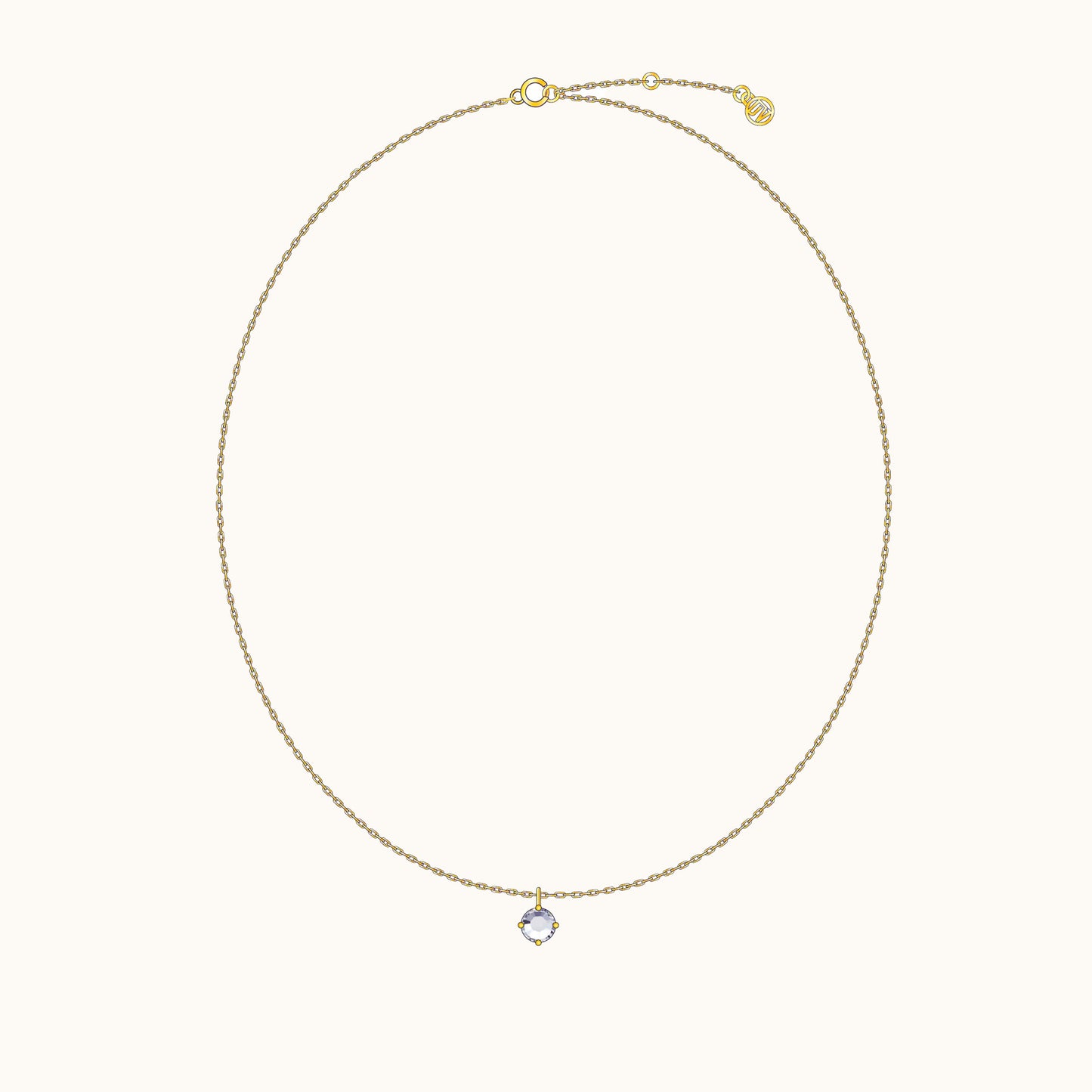 CZ Solitaire Necklace