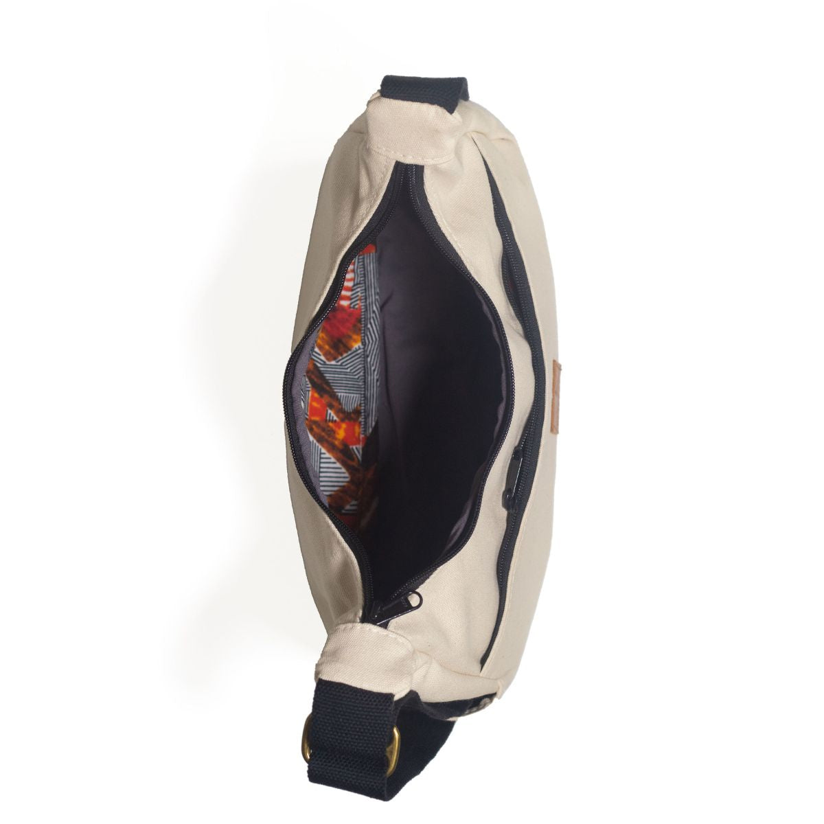 Crossbody Crescent Bag - Canvas Shoulder Bag for Women #color_natural
