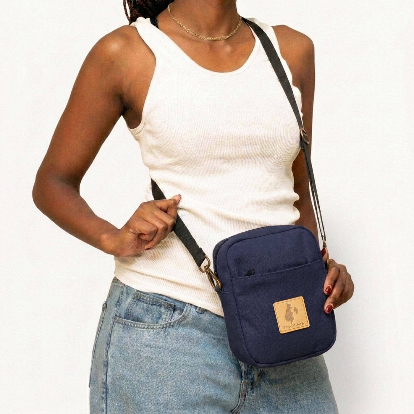 Rozi Canvas Crossbody Bag 2L #color_navy-blue