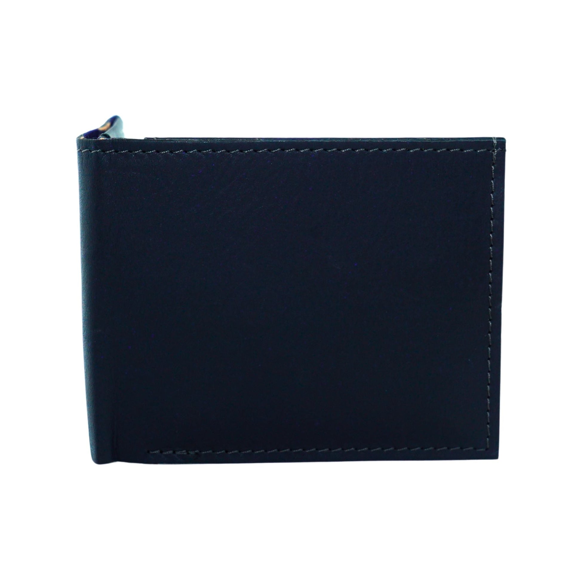 Handmade Leather Wallet for Men - Bifold Wallet #color_navy-blue