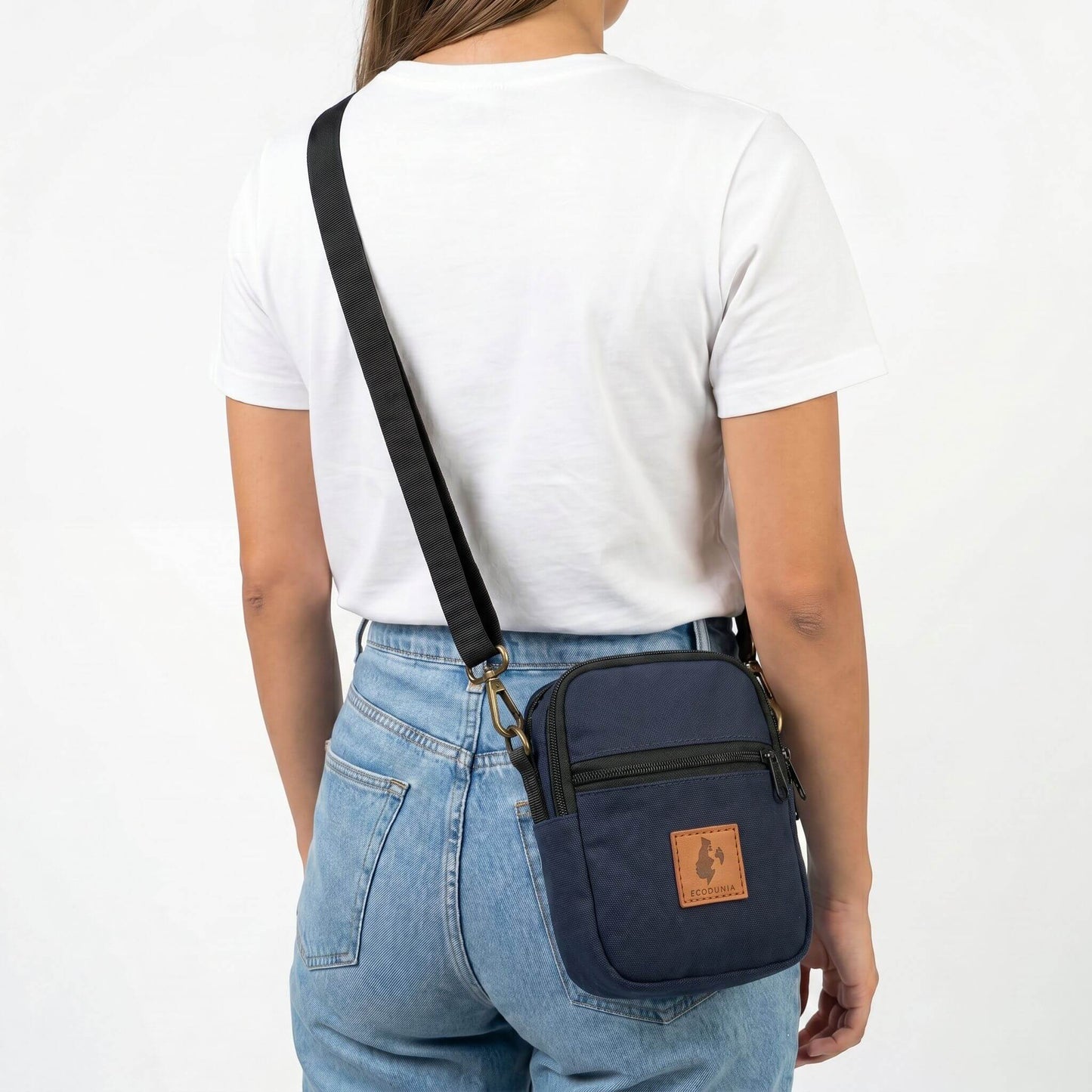 Rozi Canvas Crossbody Bag 1L | Mini Shoulder Bag #color_navy-blue
