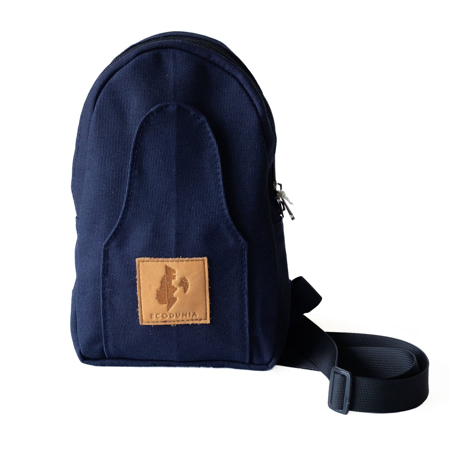 Buru navy blue canvas sling bag crossbody wear #color_navy-blue