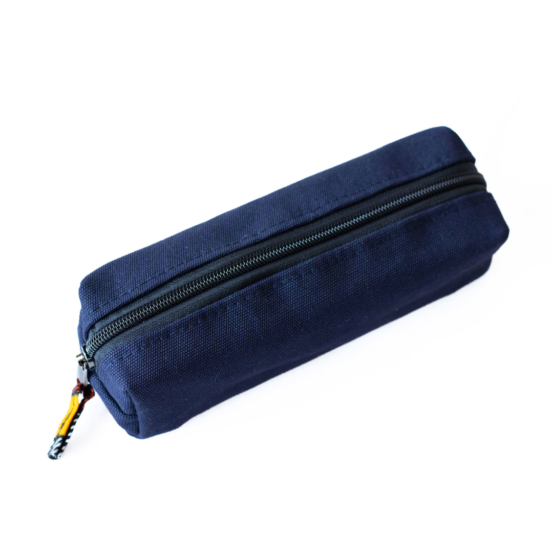 Pencil Pouch Zipper Bag #color_navy-blue