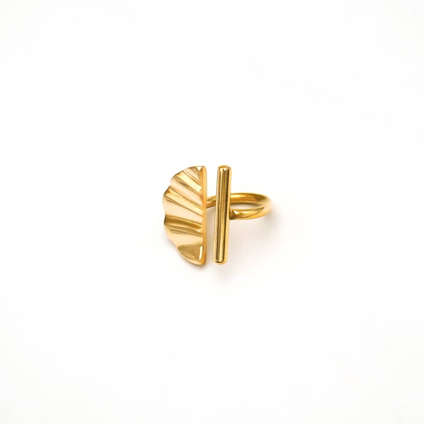 Nika Adjustable Brass Ring