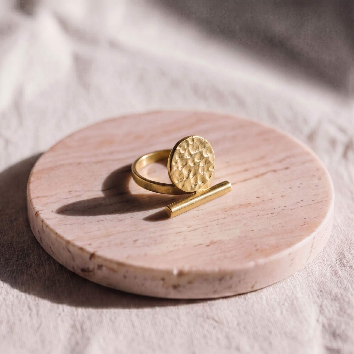 Brass Hammered Open Ring | Nuru Ecodunia