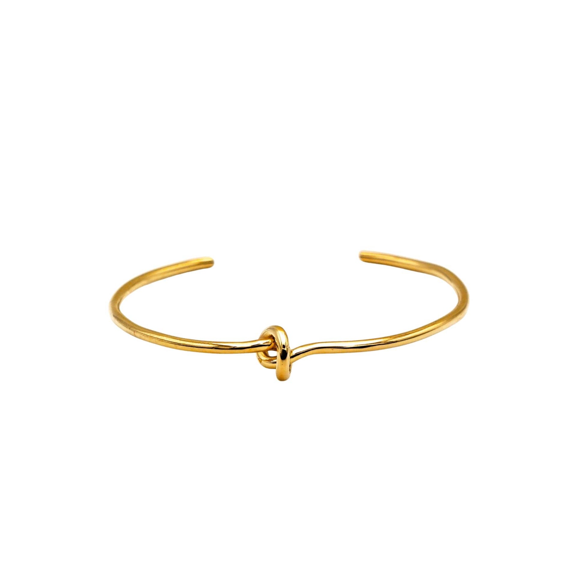 Thin Knot Brass Cuff Bracelet | Tatu - Ecodunia