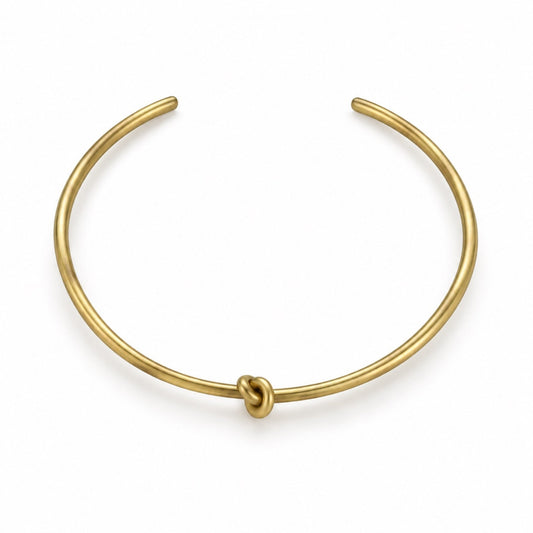 Knot Brass Choker Necklace for Women | Tatu - Ecodunia