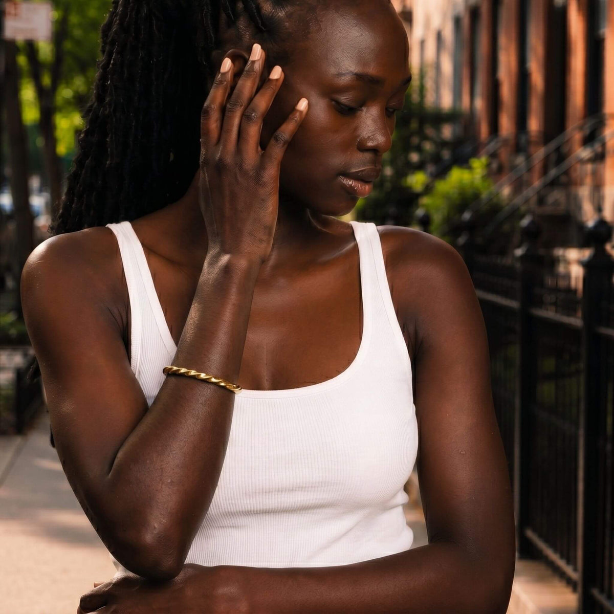 Circular Twist Brass Cuff Bracelet | Uzi Ecodunia