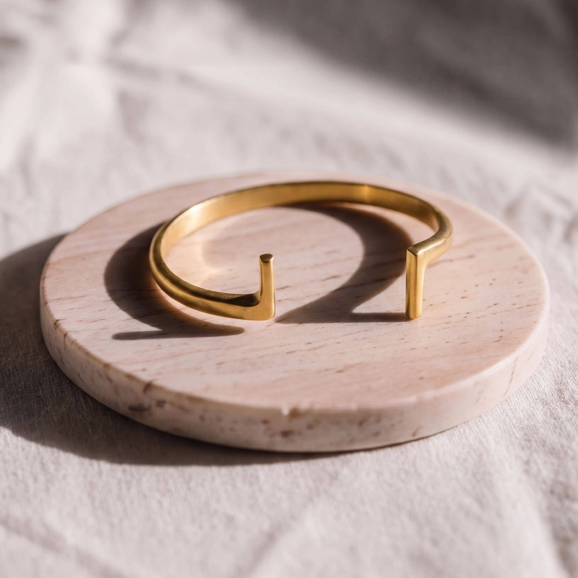 Double Bar Brass Cuff Bracelet | Hawa