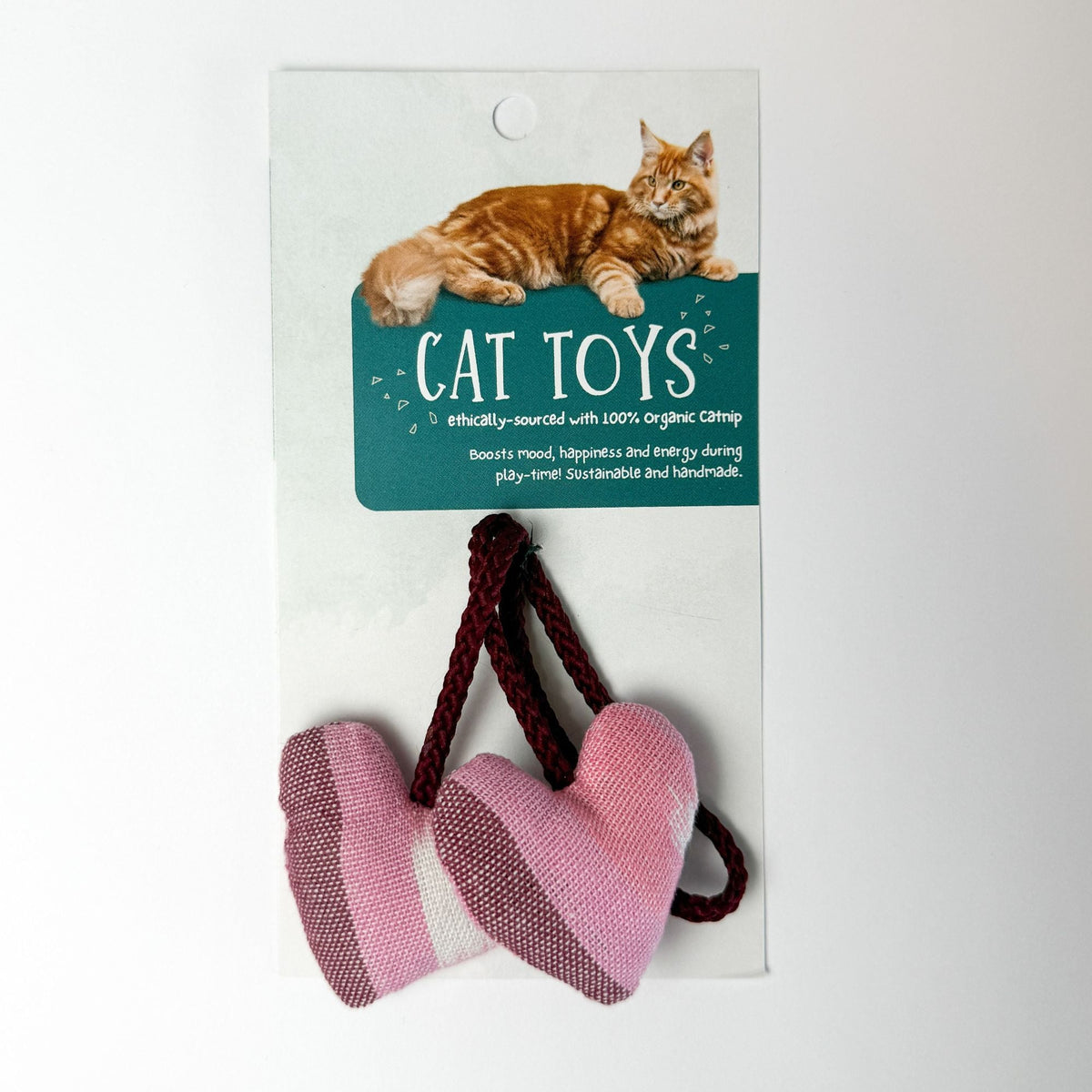 Organic Catnip Double Heart Cat Toy