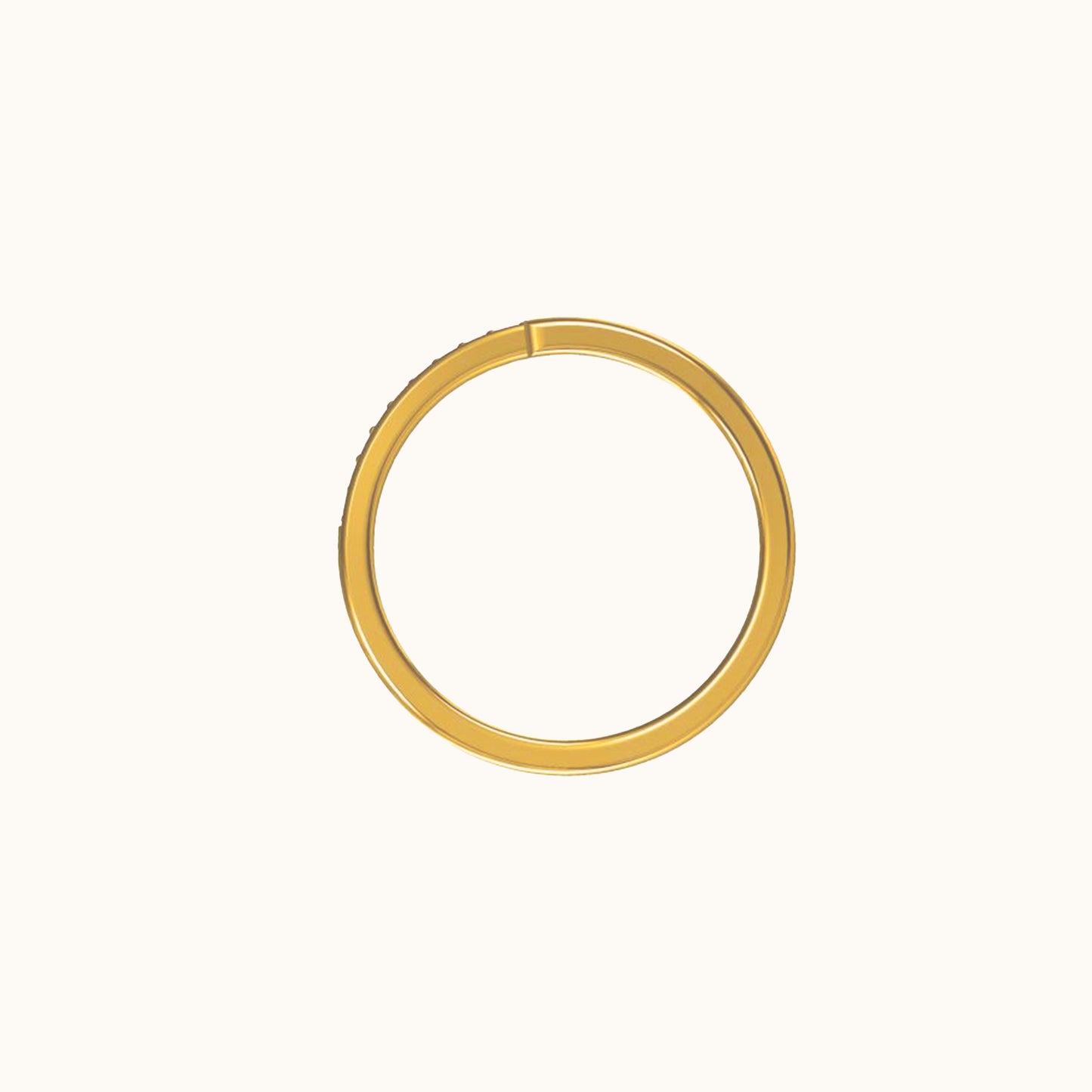 Overlap CZ Titanium PVD Gold Band Ring