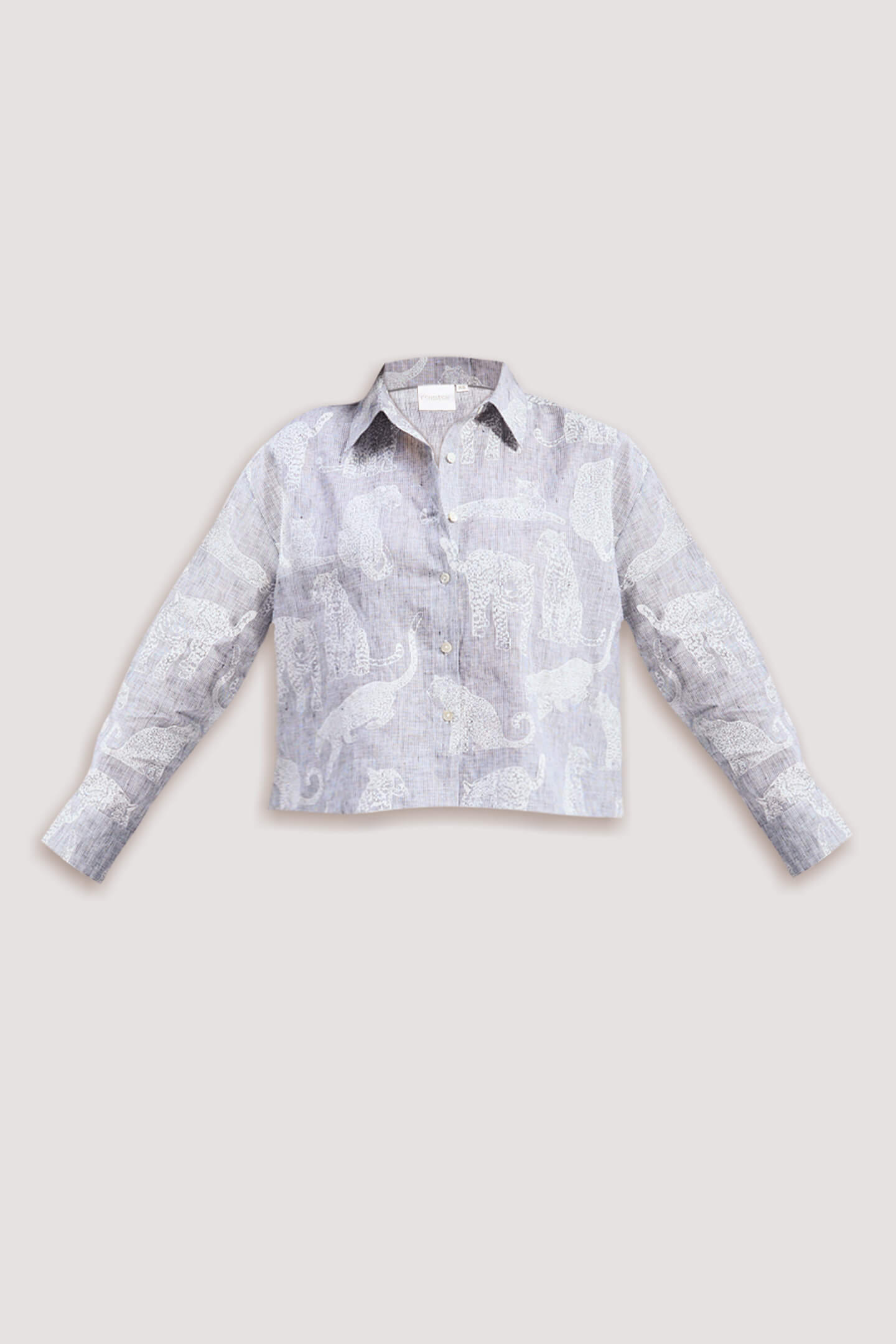 Oversized Boxy-fit Shirt in Animal Print