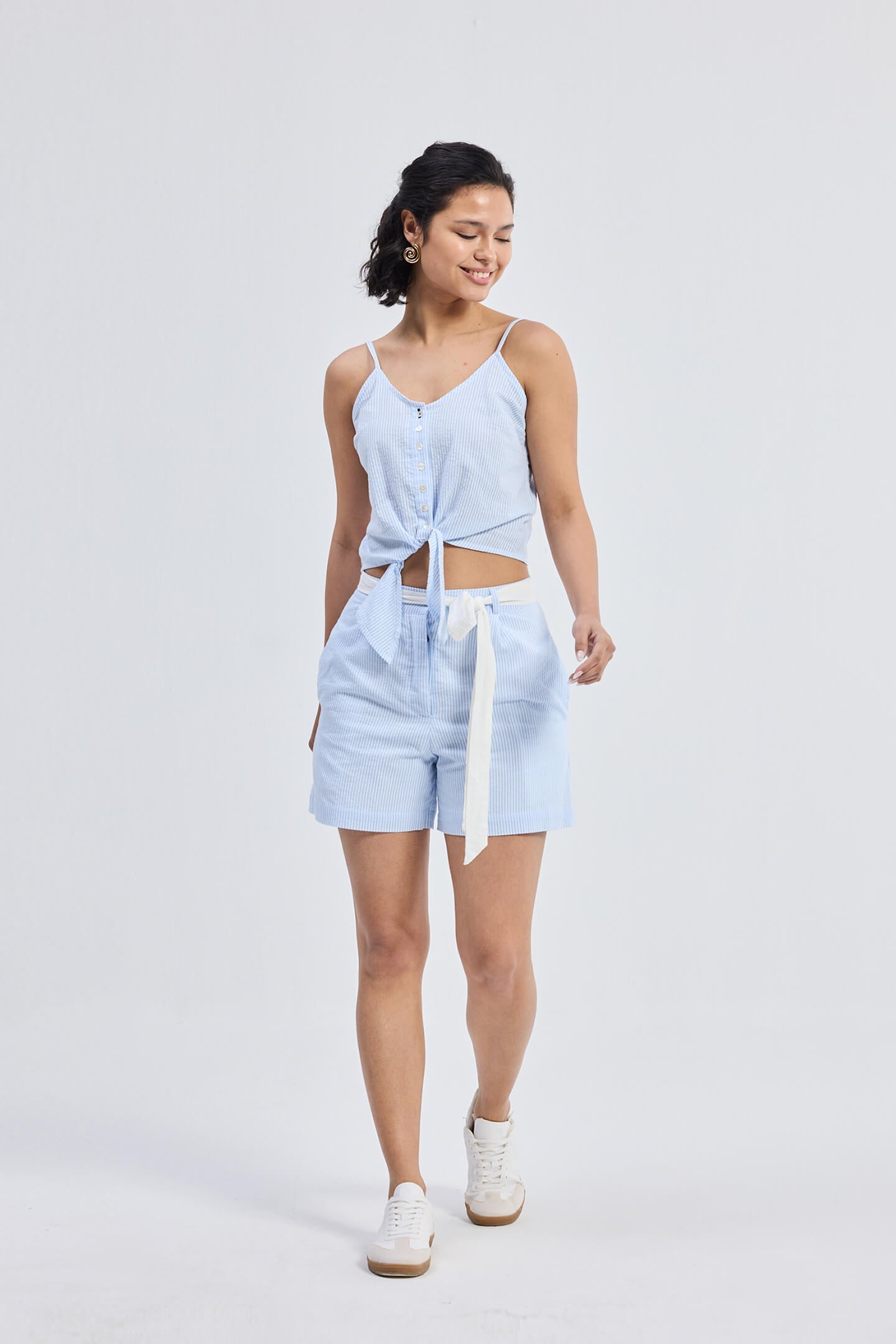 Regular Fit Shorts in Stripes Front