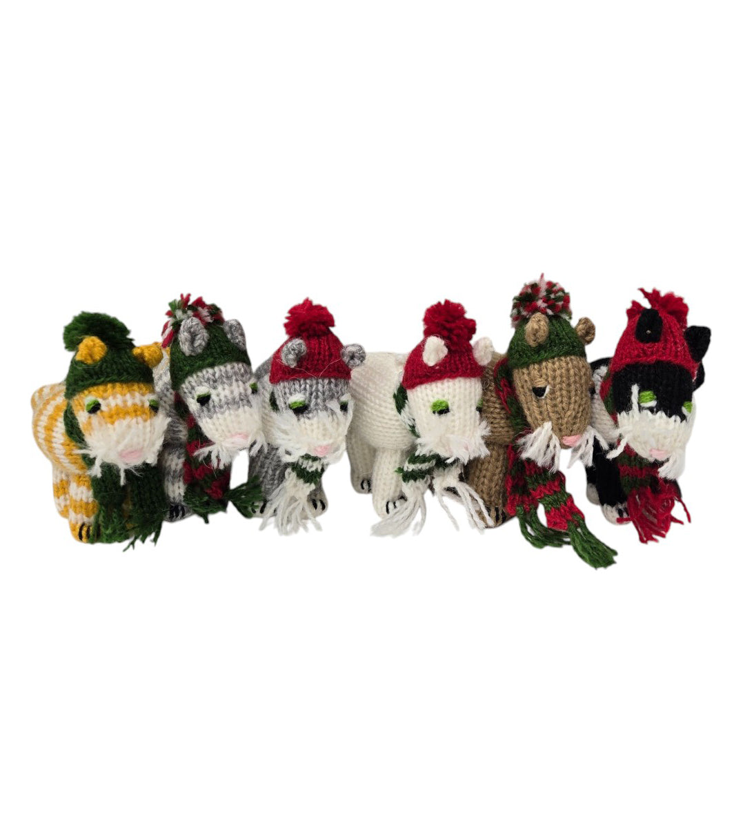 Cat Ornaments, set of 6